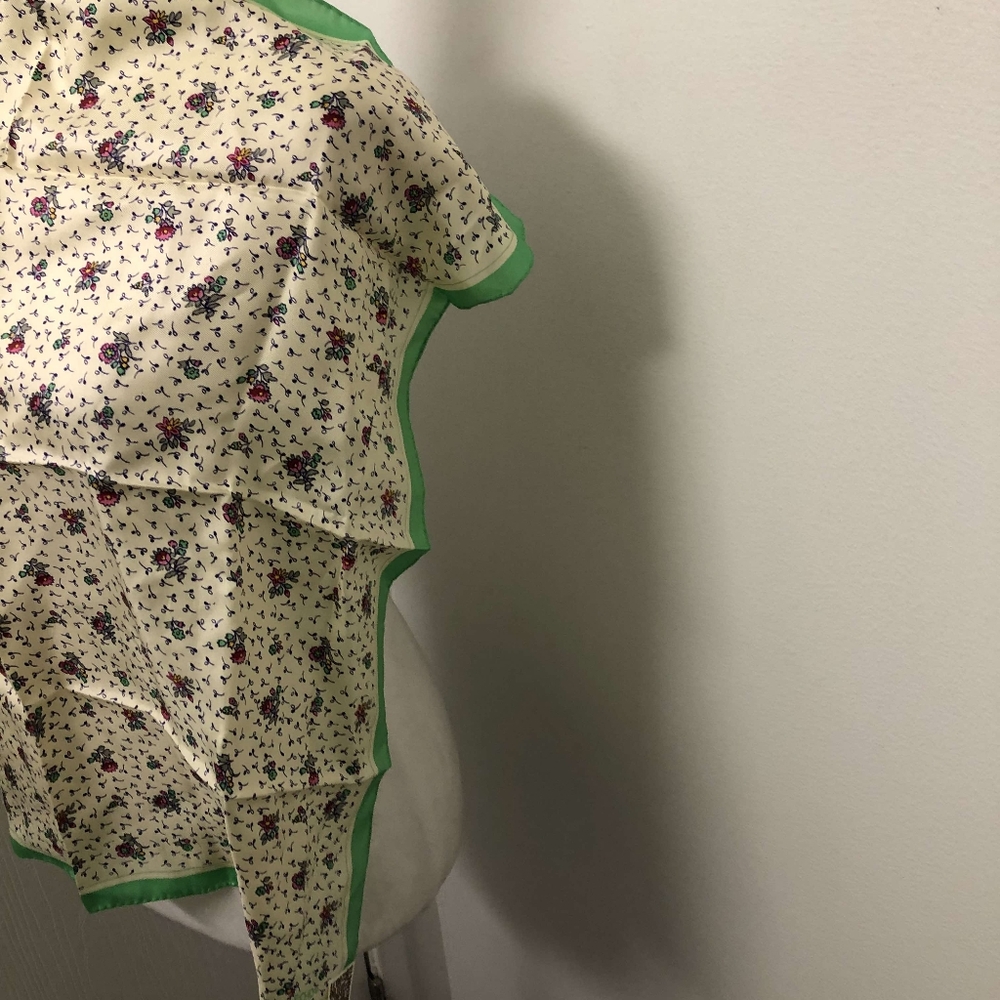 Deadstock NWT Vtg 60s 70s Floral Echo Scarf - Picture 3 of 5